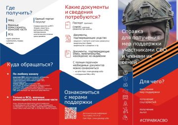 Меры поддержки участников СВО и членов их семей