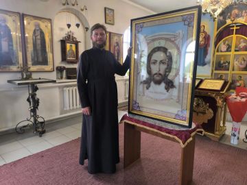 Свято-Георгиевский храм пополнился новой иконой — самым древним из канонических изображений Христа