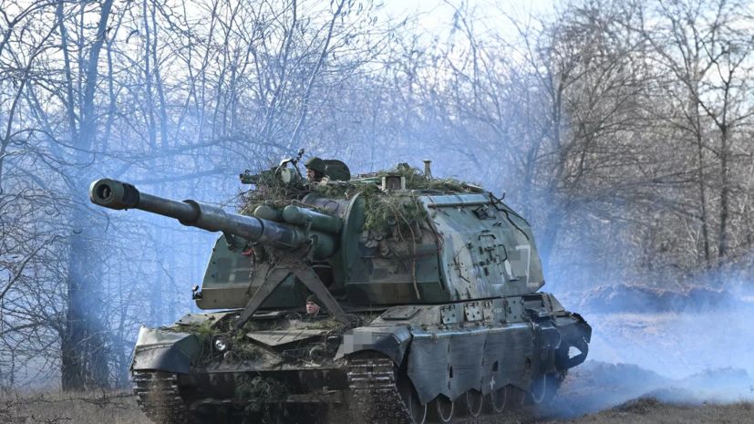 Расчёты САУ «Мста-С» уничтожили опорники ВСУ в Запорожской области