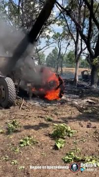 Доброе утро!. Уничтоженная стоянка с гаубицами и другой техникой противника после прилётов российских ФАБов
