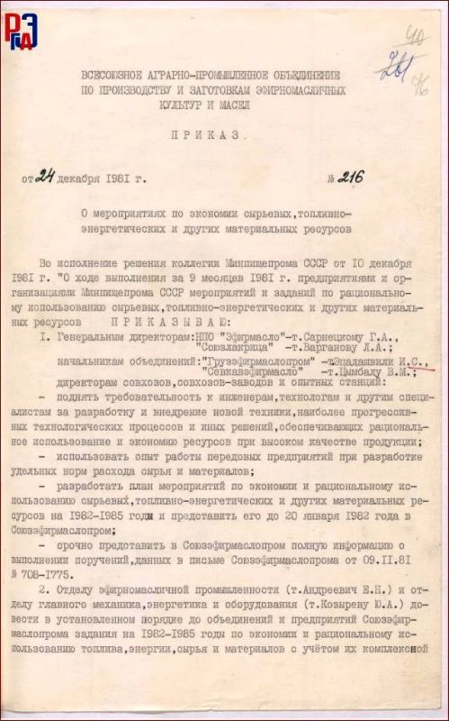 Архивные cреды РГАЭ представляют