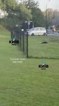 Последствия прилёта по заправке "Укрнафта" в Киеве
