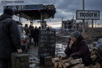 200 рублей за литр бензина в Пологах Запорожской области России