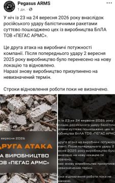 Украинский производитель дронов Pegasus Arms объявил о приостановке выпуска БпЛА на «неопределённый срок» после российских ударов