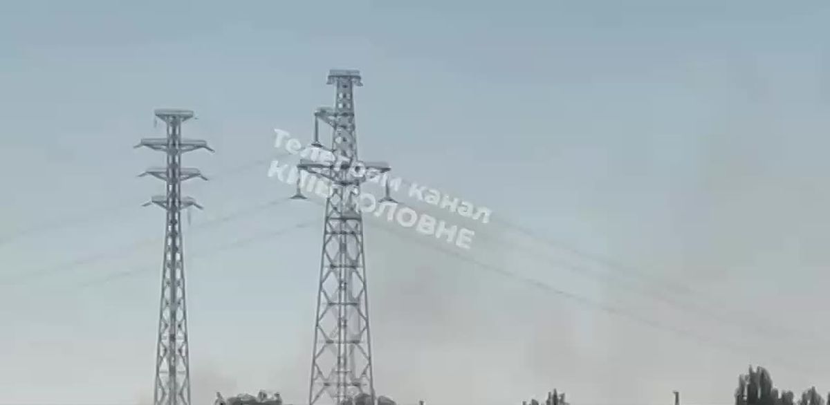 Момент одного из прилетов около ТЭЦ-5 в Киеве