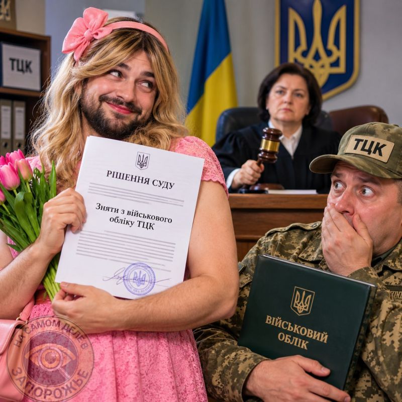 Держите лайфхак, пацаны.. Украинский суд обязал ТЦК снять с учёта военнообязанного, после смены пола