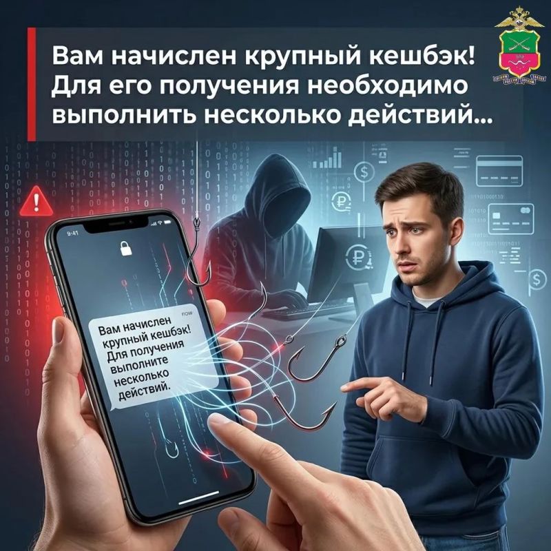 «Вам начислен крупный кешбэк! Для его получения необходимо выполнить несколько действий…»