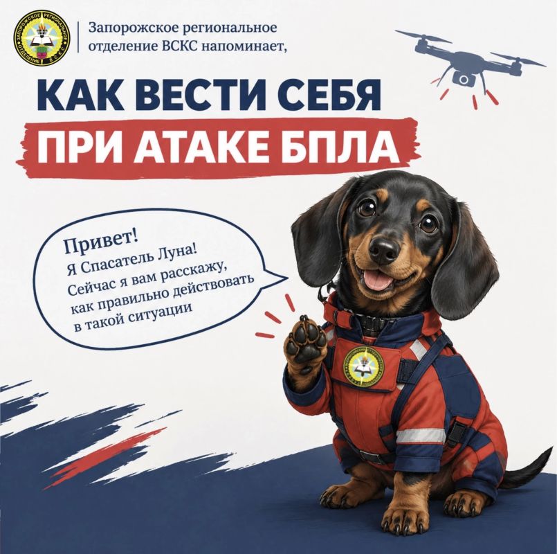 Об опасности БПЛА. Спасатель Луна снова на связи! На этот раз наш четвероногий друг расскажет об опасности БПЛА