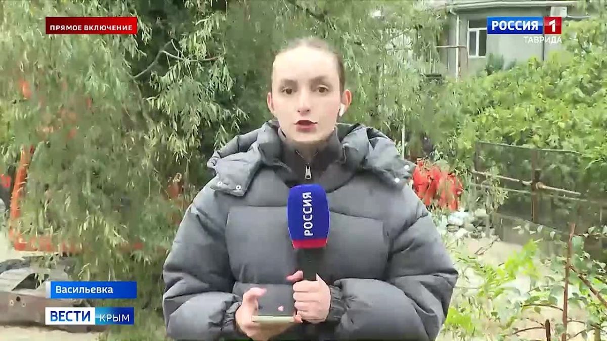 На улице Токмаковых в Кореизе грунт обрушился в реку Узень-Чешме
