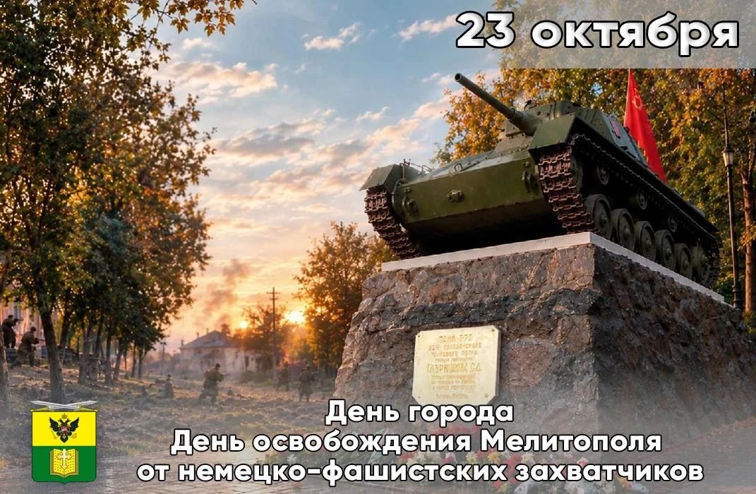 Сегодня особенный день для каждого из нас - мы празднуем День города и вспоминаем великий подвиг освободителей Мелитополя от немецко-фашистских захватчиков в годы Великой Отечественной войны