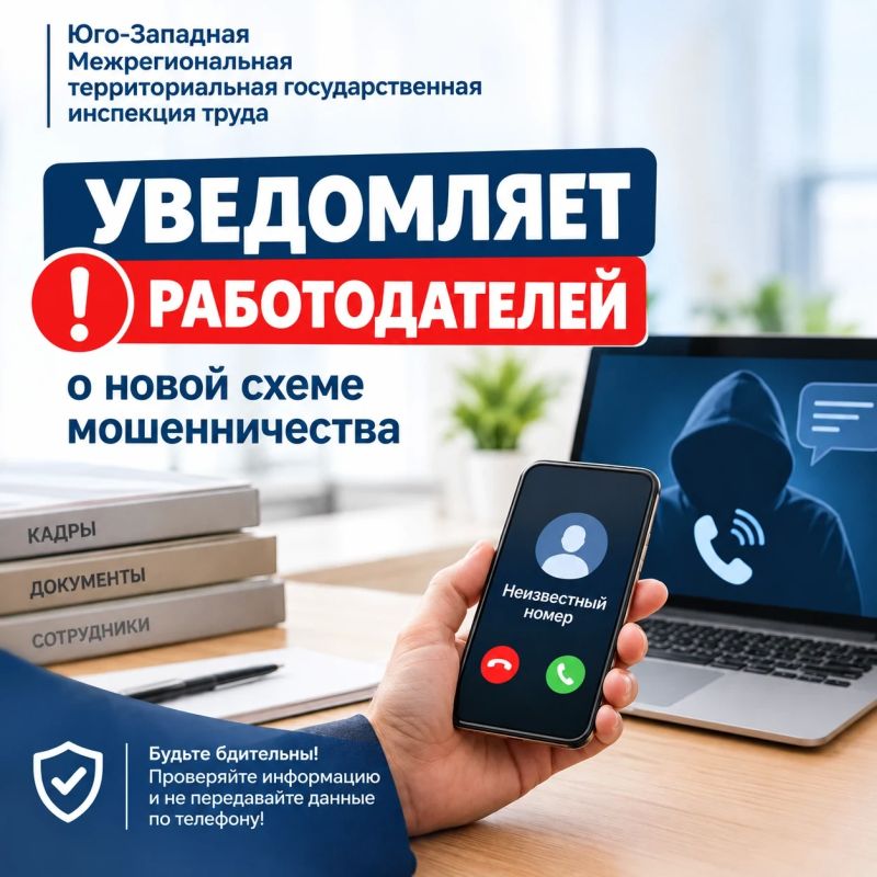 ВНИМАНИЕ! Мошенники рассылают поддельные уведомления от имени Роструда!