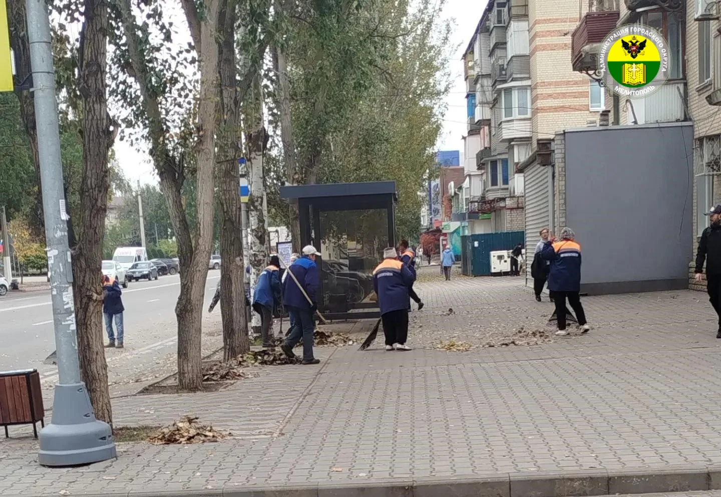 На центральных проспектах Мелитополя навели порядок